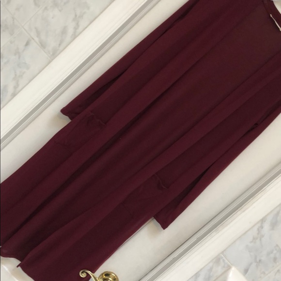 Last 1 size small! RED WINE  duster / Cardigan - Picture 6 of 7
